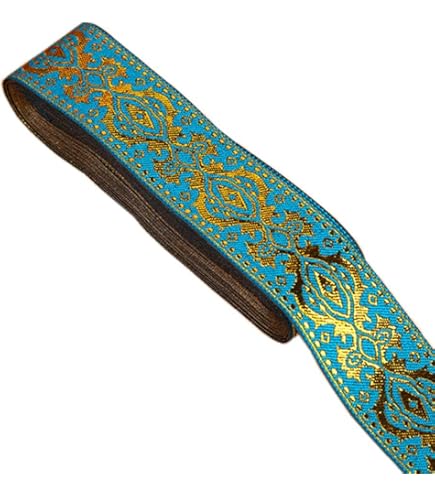 Amazon.com: Palmette Patterns Jacquard Ribbon Woven Fabric